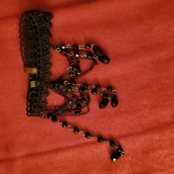 *NWT* Hot Topic's Cosmic Aura Black Lace Beaded Choker - Picture 10 of 16